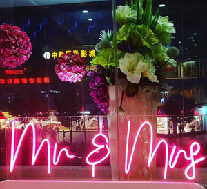 ''Mr & Mrs'' Wedding Neon Sign