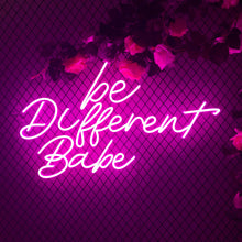 Carregar imagem no visualizador da galeria, &#39;&#39;Be Different Babe&#39;&#39; Beautifully Handcrafted Beauty Salon Neon Sign
