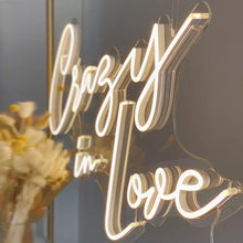 Carregar imagem no visualizador da galeria, &#39;&#39;Crazy In Love&#39;&#39; Beautifully Handcrafted Romantic Neon Sign