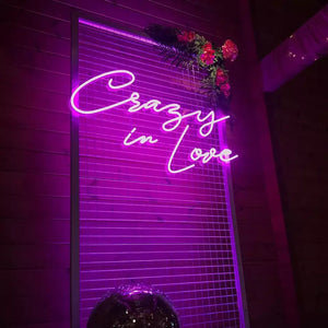 ''Crazy In Love'' Beautifully Handcrafted Romantic Neon Sign