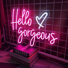 Görseli Galeri görüntüleyiciye yükleyin, &#39;&#39;Hello Gorgeous&#39;&#39; Beauty  Neon Sign