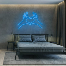 Load image into Gallery viewer, &#39;&#39;Heart Fingers&#39;&#39; Romantic Neon Sign