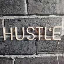 Load image into Gallery viewer, “Hustle” Gym Motivational Neon Sogn
