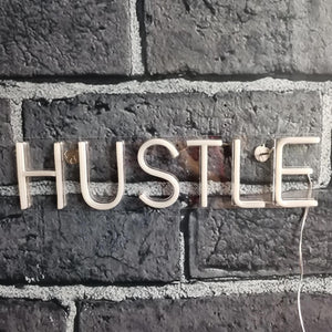“Hustle” Gym Motivational Neon Sogn