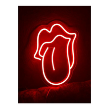 Cargar imagen en el visor de la galería, &#39;&#39;Lick Lips&#39;&#39; Neon Sign
