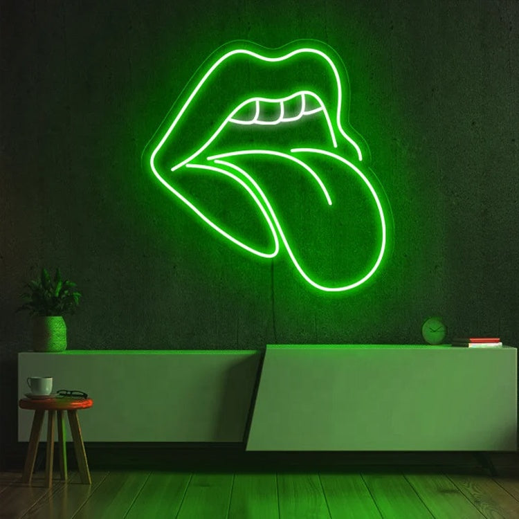 Lick Lips'' Neon Sign - Majestic Neon