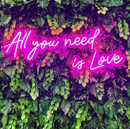 ''All You Need Is Love'' Romantic Neon Sign